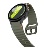 Tech-Protect Silicone Sport Strap til Samsung Galaxy Watch 4 / 5 / 5 Pro / 6 / 7 / FE - Grøn