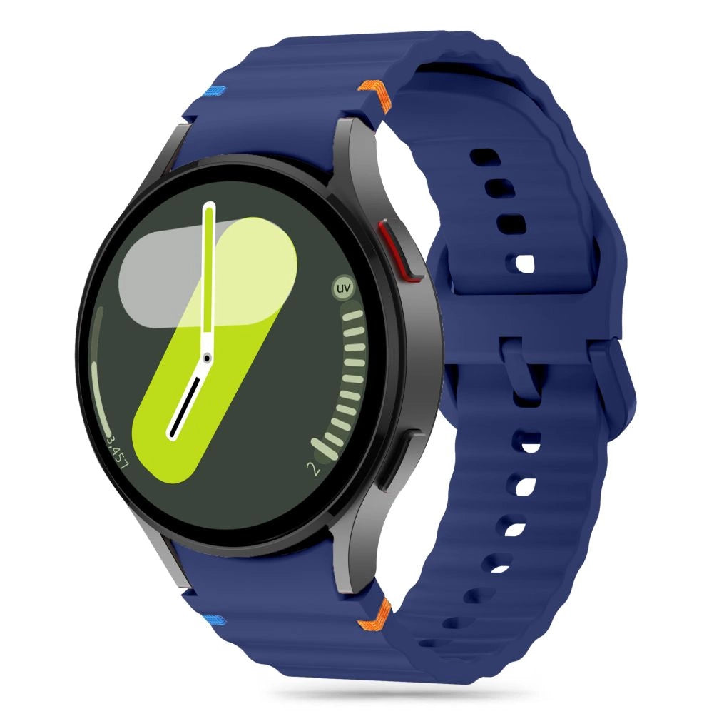 Tech-Protect Silicone Sport Strap til Samsung Galaxy Watch 4 / 5 / 5 Pro / 6 / 7 / FE - Blå