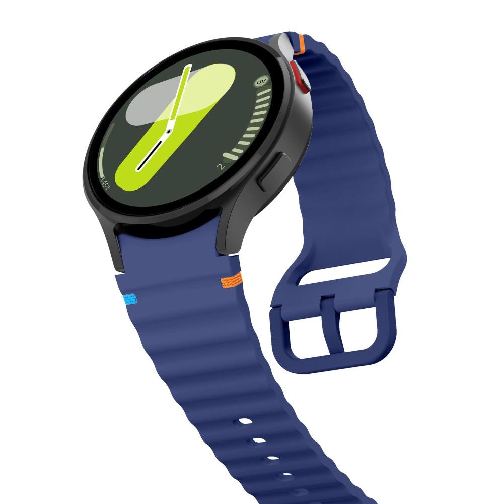 Tech-Protect Silicone Sport Strap til Samsung Galaxy Watch 4 / 5 / 5 Pro / 6 / 7 / FE - Blå
