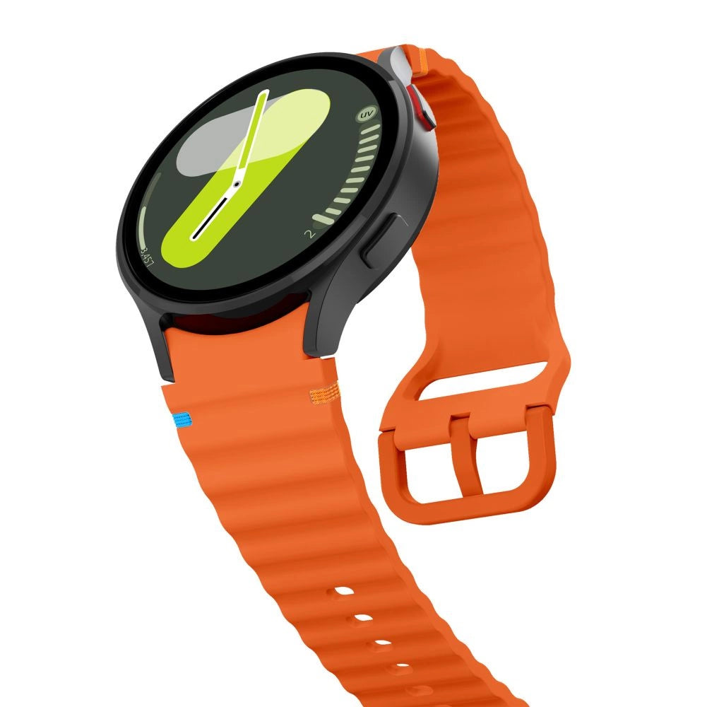 Tech-Protect Silicone Sport Strap til Samsung Galaxy Watch 4 / 5 / 5 Pro / 6 / 7 / FE - Orange