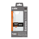 SBS Extreme Active D3O Case til iPhone 16 Pro Max - Gennemsigtig