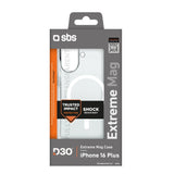 SBS Extreme Mag D3O MagSafe Case til iPhone 16 Plus - Gennemsigtig