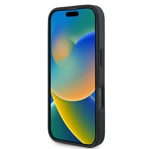 BMW Signature læder halvt tekstureret & Circle MagSafe-kasse til iPhone 16 Pro - sort