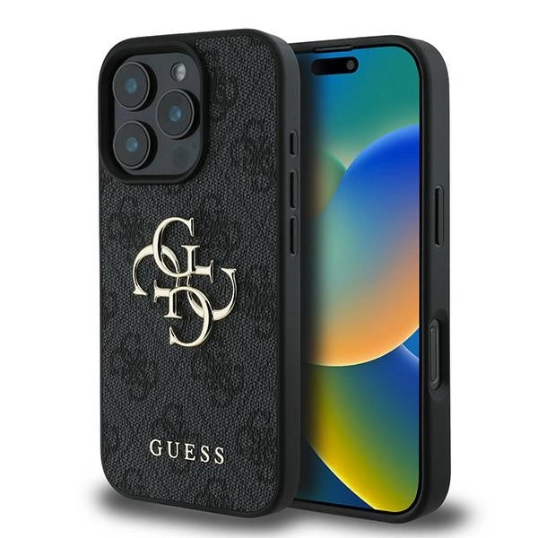 Guess 4G Big Logo Case for iPhone 16 Pro - Black