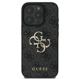 Guess 4G Big Logo Case for iPhone 16 Pro - Black