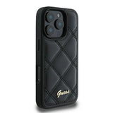 Guess Quilted Metal Logo iPhone 16 Pro Case - sort