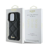 Guess Quilted Metal Logo iPhone 16 Pro Case - sort