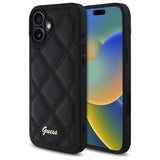 Guess Quilted Metal Logo iPhone 16 Plus Case - sort