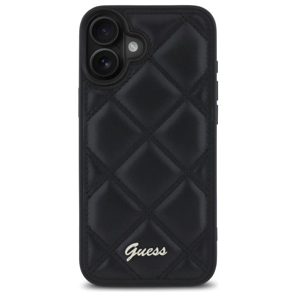 Guess Quilted Metal Logo iPhone 16 Plus Case - sort