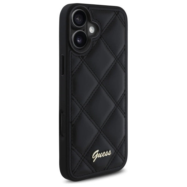 Guess Quilted Metal Logo iPhone 16 Plus Case - sort