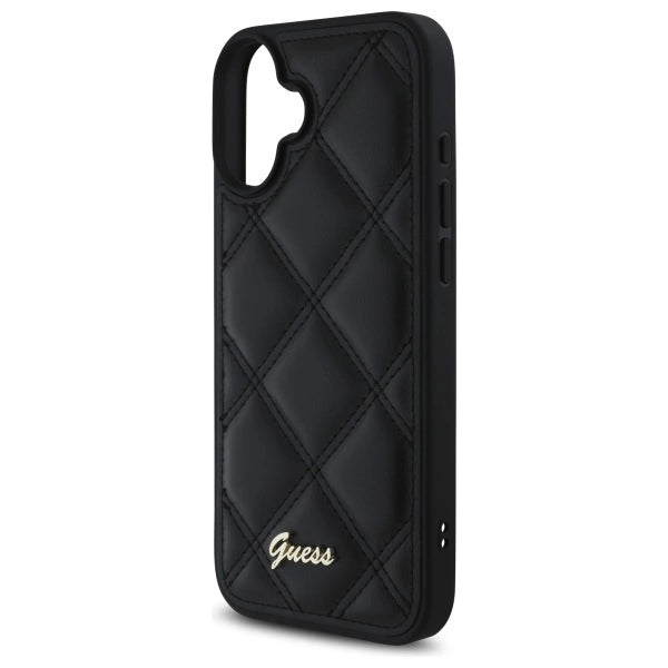 Guess Quilted Metal Logo iPhone 16 Plus Case - sort