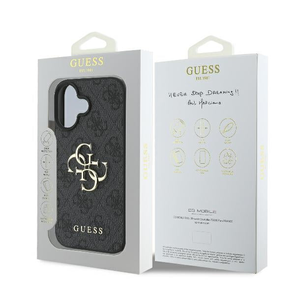 Guess 4G Big Logo Case til iPhone 16 - sort