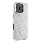 Guess læder 4G Triangle Strass MagSafe Case til iPhone 16 Pro Max - Pink
