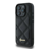 Guess Quilted Metal Logo iPhone 16 Pro Max Case - sort