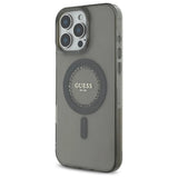 Guess IML Rhinestones MagSafe iPhone 16 Pro Case - Black