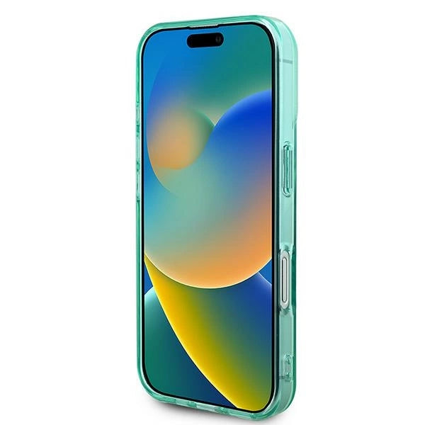 Guess IML Rhinestones MagSafe iPhone 16 Plus Case - Grøn