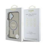 Guess IML Glitter Circle MagSafe case for iPhone 16 - black