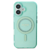 Guess IML Rhinestones MagSafe iPhone 16 Case - Green