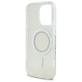 Guess IML Rhinestones MagSafe Case til iPhone 16 Pro Max - hvid