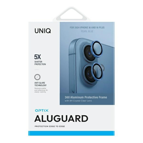 Uniq Optix Aluminium Camera Lens Protector med Applicator til iPhone 16 / iPhone 16 Plus - Beige