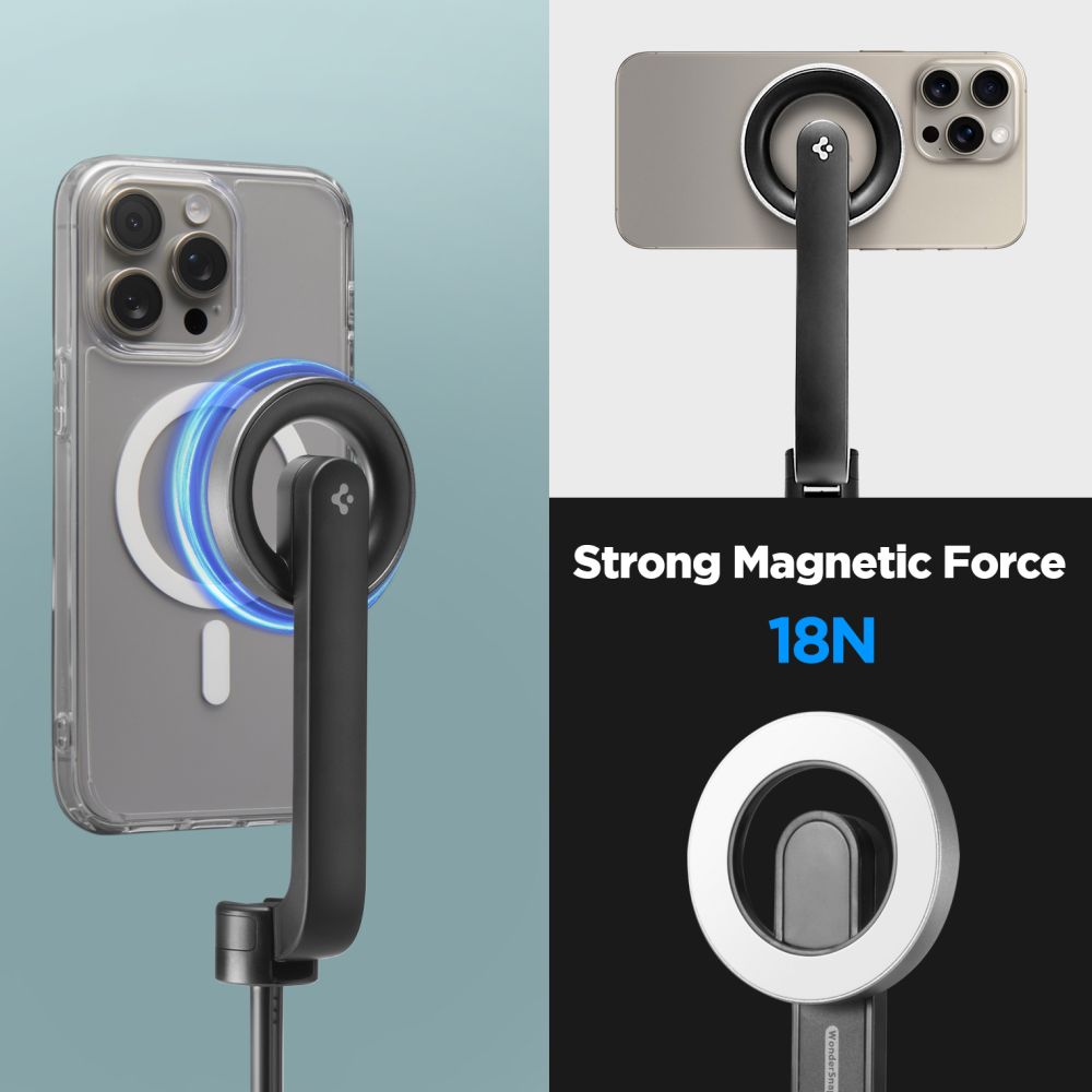 Selfie stick Spigen S580W MagSafe Bluetooth med stativ - sort