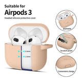 Tech-Protect Silicone Hook Case til Apple AirPods 3 - Beige