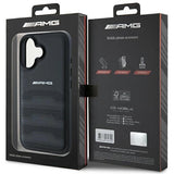 AMG læder med udstemplede linjer sort logo iPhone 16 Case - sort
