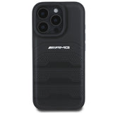 AMG læder Debossed Lines sort logo iPhone 16 Pro Max Case - sort