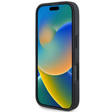 AMG læder Debossed Lines sort logo iPhone 16 Pro Max Case - sort