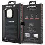 AMG læder Debossed Lines sort logo iPhone 16 Pro Max Case - sort