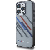 BMW Motosport IML Random Stripes iPhone 16 Pro Case - Gray