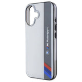 BMW Motosport IML Vertical Stripe iPhone 16 Plus Case - Grå