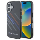 BMW Motosport IML Random Stripes iPhone 16 Plus Case - sort
