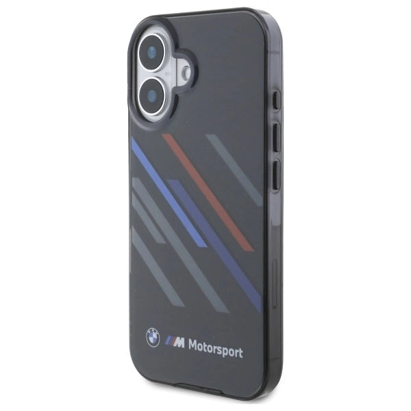 BMW Motosport IML Random Stripes iPhone 16 Plus Case - sort