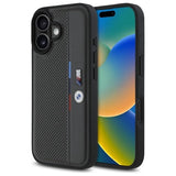 BMW M perforeret Tricolor Detail Line iPhone 16 Case - mørk grå
