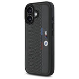 BMW M perforeret Tricolor Detail Line iPhone 16 Case - mørk grå