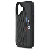BMW M perforeret Tricolor Detail Line iPhone 16 Case - mørk grå