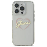 Guess IML Heart Case til iPhone 16 Pro - Gennemsigtig