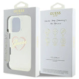 Guess IML Heart Case til iPhone 16 Pro - Gennemsigtig