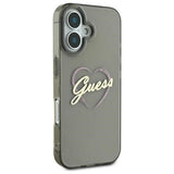 Guess IML Hjerte iPhone 16 Case - sort