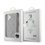 Guess lædermetall Logo Strass Crossbody Case til iPhone 16 - Pink