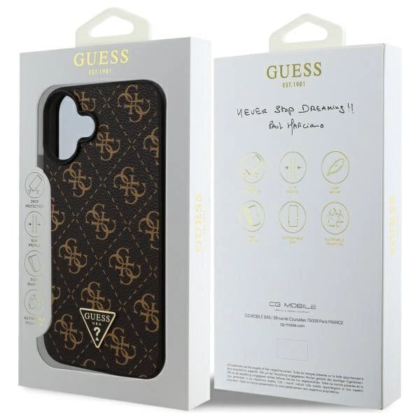 Guess New 4G Triangle Case for iPhone 16 6.1" - Black