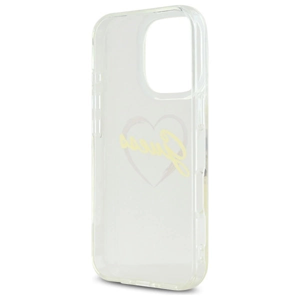 Guess IML Heart Case til iPhone 16 Pro Max - Gennemsigtig