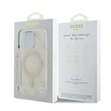 Guess IML 4G Background MagSafe iPhone 16 Pro Case - White