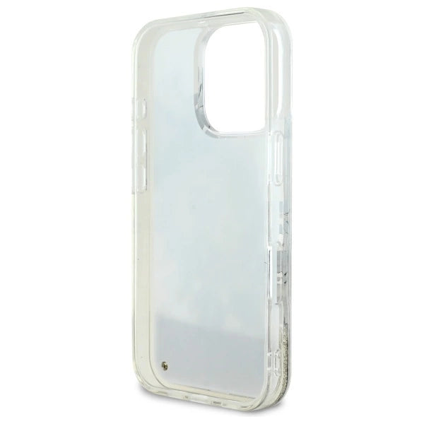 Guess Liquid Glitter Flower MagSafe iPhone 16 Pro Case - Beige