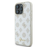 Guess Peony Script Logo MagSafe iPhone 16 Pro Case - Hvid