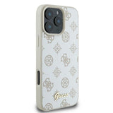 Guess Peony Script Logo MagSafe iPhone 16 Pro Case - Hvid