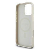 Guess Peony Script Logo MagSafe iPhone 16 Pro Case - Hvid