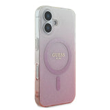 Guess IML Glitter Gradient MagSafe iPhone 16 Plus Case - Pink