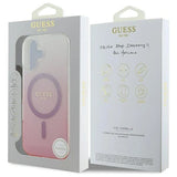 Guess IML Glitter Gradient MagSafe iPhone 16 Plus Case - Pink
